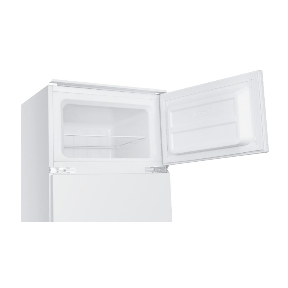 Frigider cu 2 usi incorporabil Candy CFBD 2450/2EH, Static, Congelare rapida, Autodezghetare, Iluminare LED, Control mecanic, Usi reversibile, H 145 cm, 205 l, Clasa E, Alb