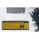 USB кабелна клавиатура, жълта, 104 клавиша, размери 43.5x14см, за възрастни хора