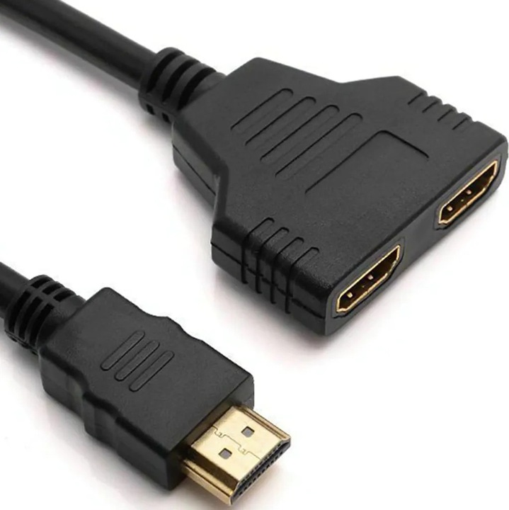 Splitter HDMI 1 In 2 Out, 1080p 60Hz, 32cm, negru