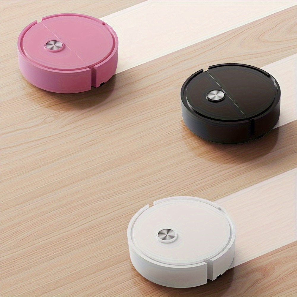 Aspirator robotic ultra-mini, design compact, filtrare de inalta eficienta, roz