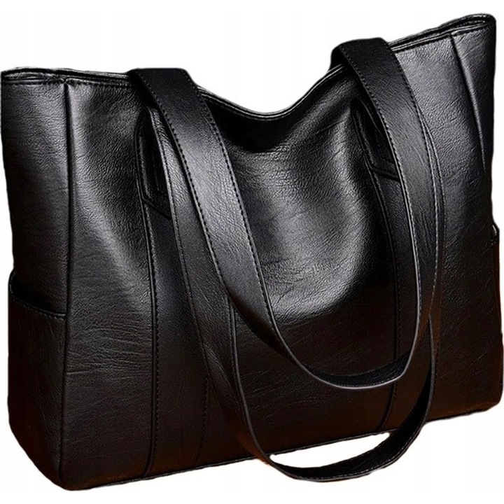 Geanta documente, model T57, neagra, 29x35x10cm, compartimente multiple, pentru organizare eficienta