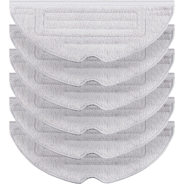 Set de 6 accesorii mop pentru aspiratoare robot Roborock S8/S8+/S7 MaxV/S7 MaxV Plus/S7 MaxV Ultra/S7/S7+, microfibra, lavabil