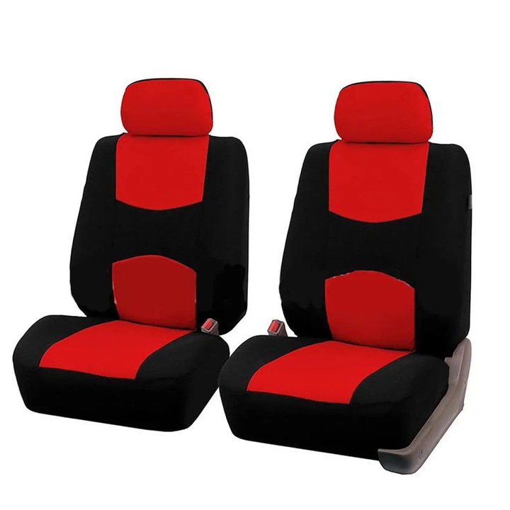 Huse auto, set huse pentru scaune fata, rosu, dimensiune universala