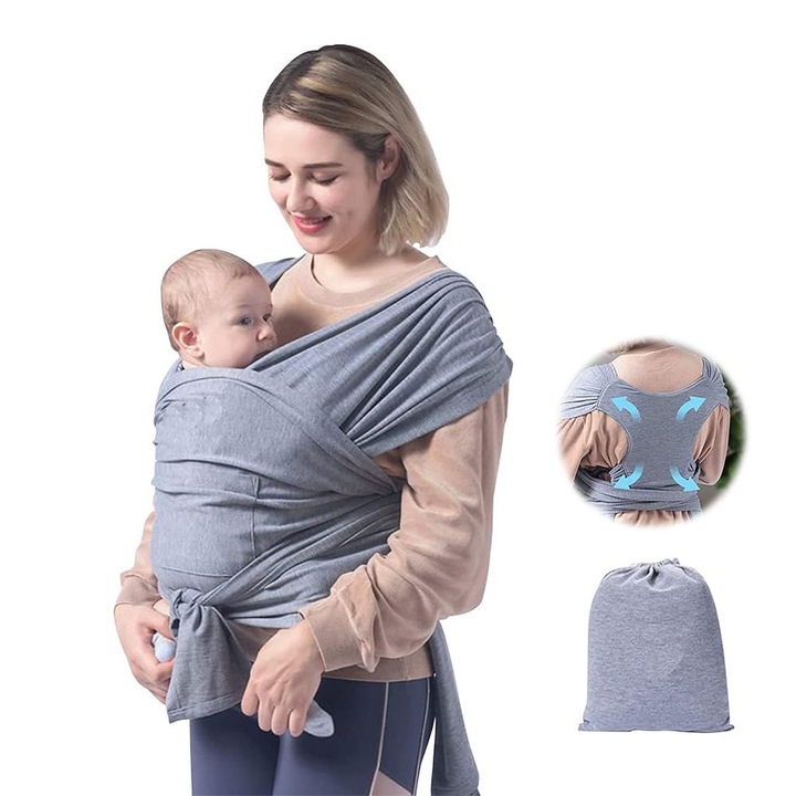 Marsupiu pentru bebelusi, multifunctional, ajustabil, 0-3 ani, 16kg, cu geanta de depozitare