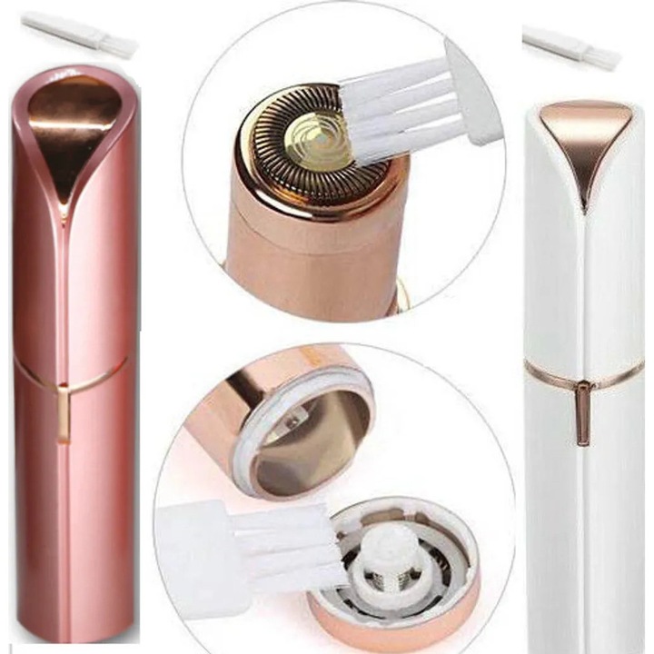 Arcepilátor és testepilátor nőknek, 2x, fehér és rózsaszín, 10.7cm, szett