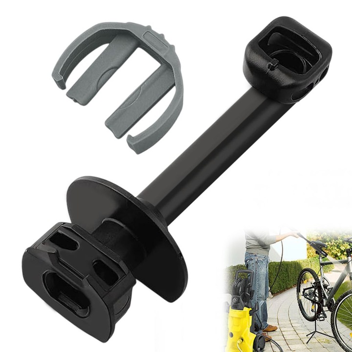 Hose unghiular pentru aparate de spalat cu presiune Karcher K2, K3, constructie durabila, cu clip de siguranta