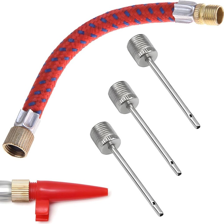 Set de 5 duze pentru pompe de umflat, compatibile cu diverse aplicatii, multicolor