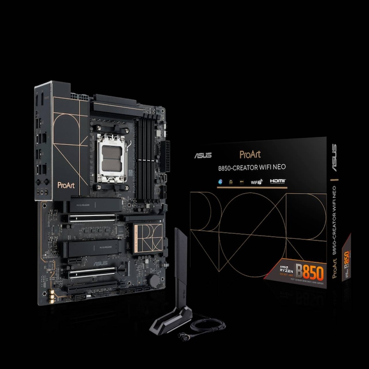 Placa de baza Gigabyte TRX50 AI TOP, AMD Socket sTR5, TRX50, DDR5, BT, Wi-Fi, E-ATX, Negru