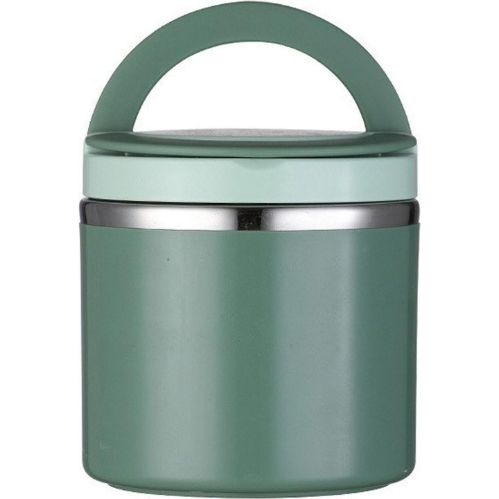 Termos, 1L, inox, cu maner, design etans, pentru mancare calda