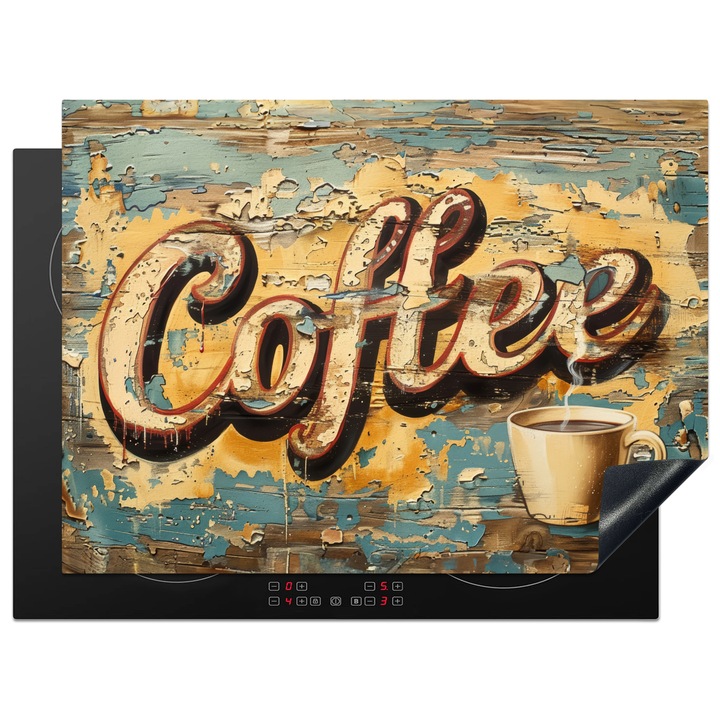 Защита за индукционен плот, Защита за готварска печка, Покритие за плот, Против надраскване, Декор за кухня Кафяв 71x52 см