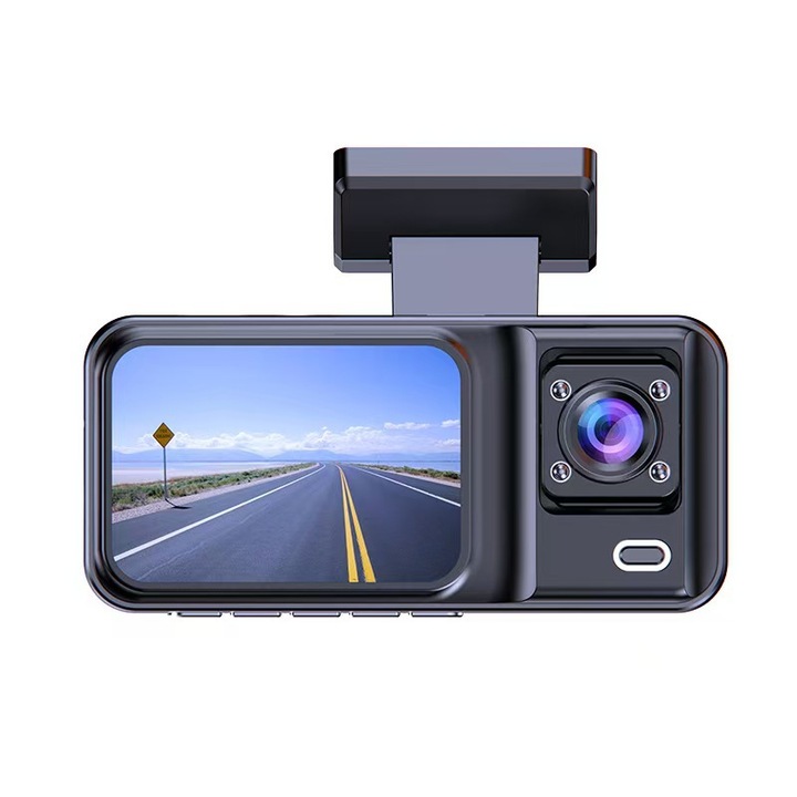 Camera auto DVR, duala, 1080p, 480p, 32GB, inregistrare continua