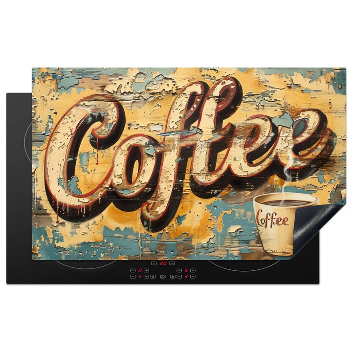 Защита за индукционен плот, Защита за готварска печка, Покритие за плот, Против надраскване, Декор за кухня Кафяв 83x51 см