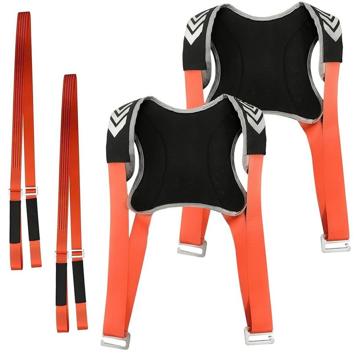 Set curele de transport mobilier, 200 kg, ajustabile, 4 piese, 35x20x15 cm