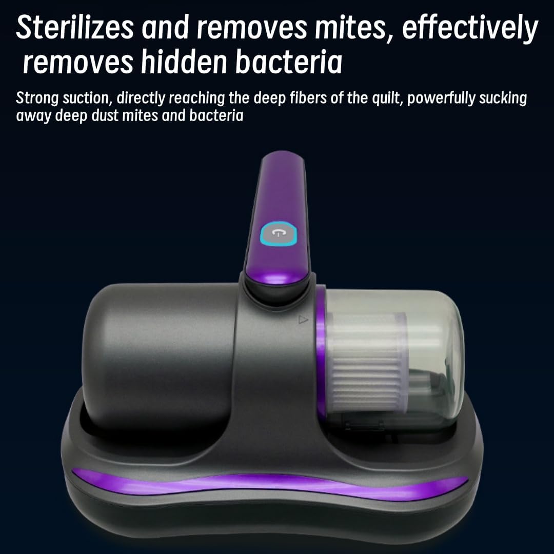 Aspirator pentru saltele, cu lampa UV, functie fara fir, sistem de filtrare eficient, violet