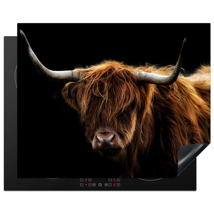 Защита за индукционен плот OnlyWow, кафява, 65x52см, против надраскване, кухненски декор