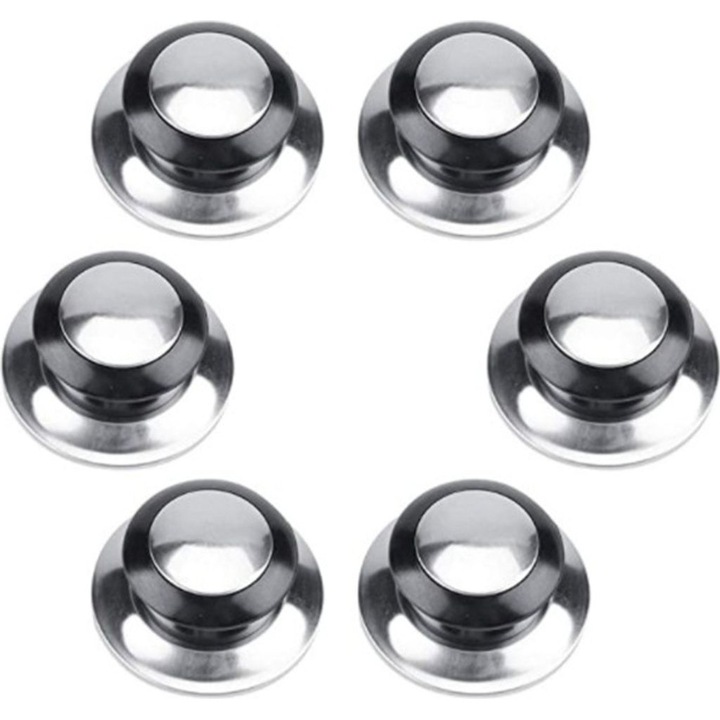Set de 6 butoane de capac rezistente la caldura, dimensiune 6.4cm x 2.5cm, pentru vase de gatit
