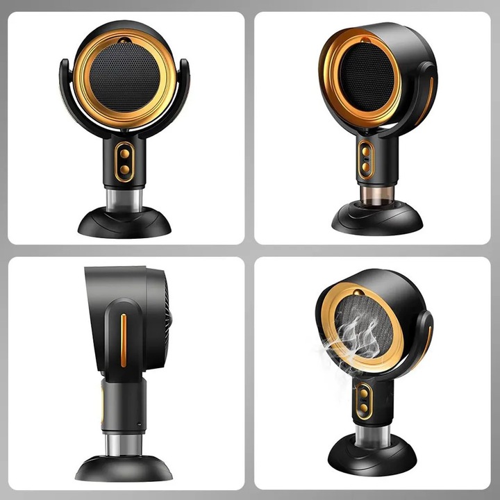 Légtisztító, mini, füstszűrővel, állítható szög, hordozható, USB-ről tölthető, modern design