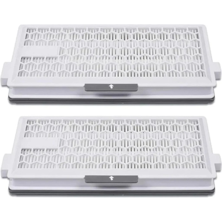 Set 2 cartuse filtrante Airclean Plus pentru aspiratoare Miele SF-HA 50, Complete C2 C3, Compact C1 C2, HEPA, eficienta ridicata
