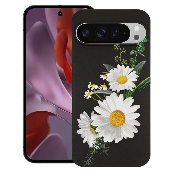 BestCase® Husa TPU Ultra Slim Compatibila cu Google Pixel 10 Pro XL, Floral - Minimalist Daisy, 2052000 B 2029