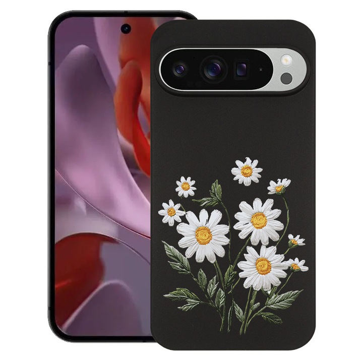 BestCase® Husa TPU Ultra Slim Compatibila cu Google Pixel 10 Pro XL, Floral - Minimalist Daisy, 2052000 B 2030
