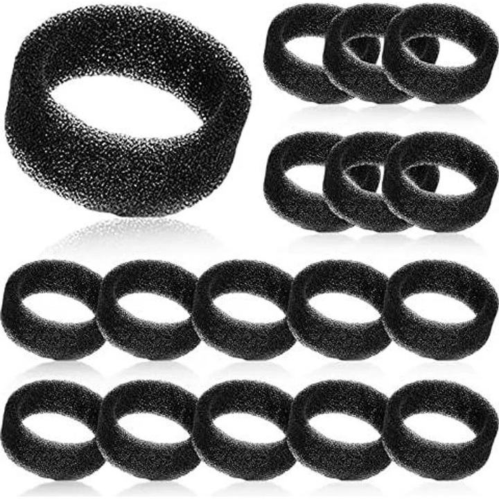 Set 16 filtre spuma pentru fantanite de apa pentru pisici, 7.6x7.6x3cm, compatibile cu fantanite rotunde de 2.5L/84oz