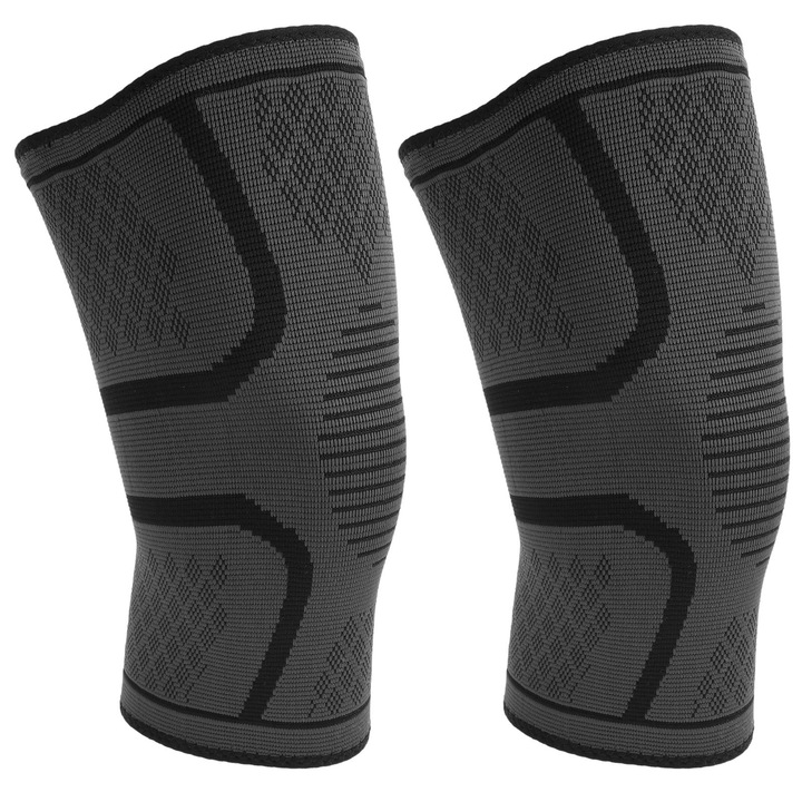 Set aparatori genunchi, 2 bucati, non-alunecare, pentru fitness si ciclism, respirabile, 30x15cm