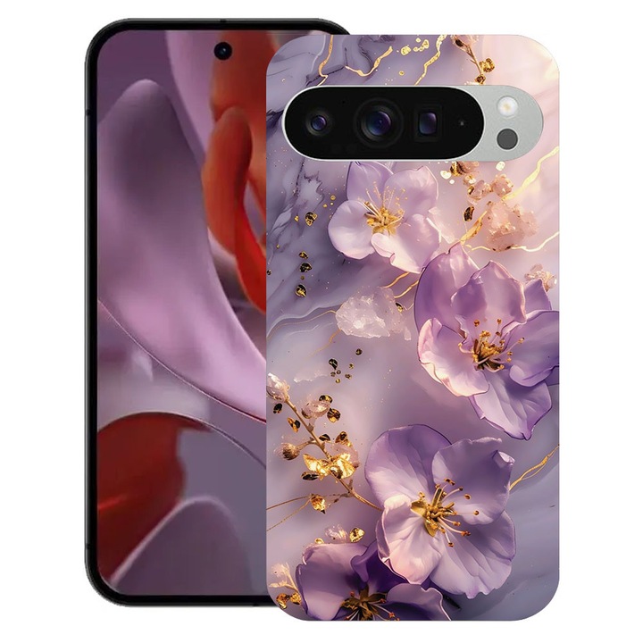 BestCase® Husa TPU Ultra Slim Compatibila cu Google Pixel 10 Pro XL, Floral - Aesthetic Orchid, 2052000 B 2059
