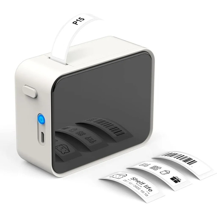 Imprimanta termica, auto-adeziva, cu Bluetooth, reincarcabila, waterproof, 4 ore autonomie