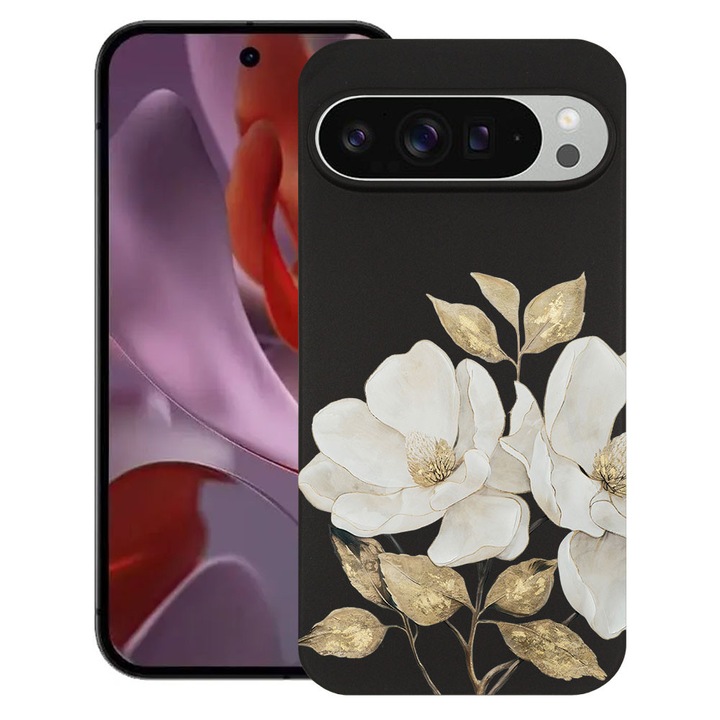 BestCase® Husa TPU Ultra Slim Compatibila cu Google Pixel 10 Pro XL, Floral - Golden Camellia, 2052000 B 2073