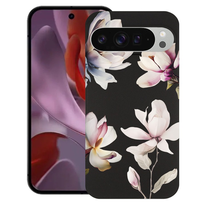 BestCase® Husa TPU Ultra Slim Compatibila cu Google Pixel 10 Pro XL, Magnolia Floral Design, 2052000 B 2046