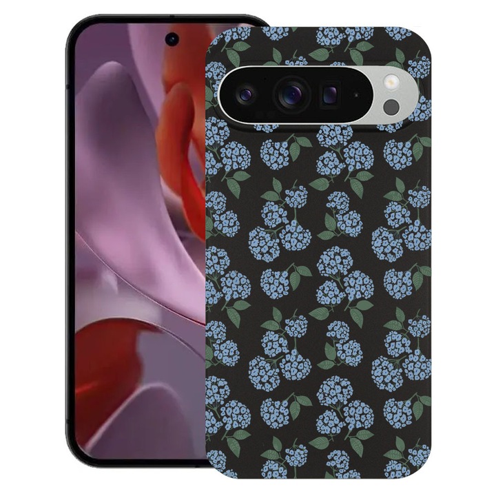 BestCase® Husa TPU Ultra Slim Compatibila cu Google Pixel 10 / 10 Pro, Floral - Hydrangea Pattern, 2030992 B 2078