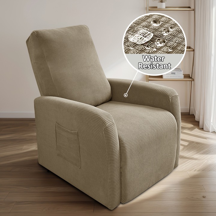 Husa pentru fotoliu, huse pentru brate, impermeabil, bej, set