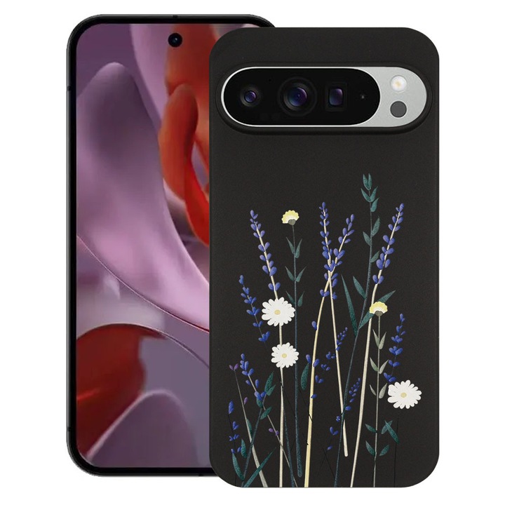 BestCase® Husa TPU Ultra Slim Compatibila cu Google Pixel 10 / 10 Pro, Floral - Minimalist Levander, 2030992 B 2056