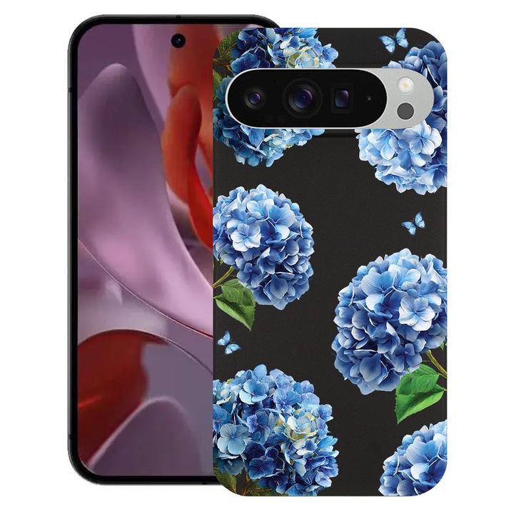 BestCase® Husa TPU Ultra Slim Compatibila cu Google Pixel 10 / 10 Pro, Floral - Cute Hydrangea, 2030992 B 2077
