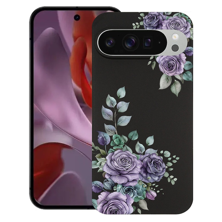 BestCase® Husa TPU Ultra Slim Compatibila cu Google Pixel 10 / 10 Pro, Floral - Pastel Rose Bloom, 2030992 B 2033