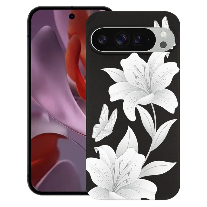 BestCase® Husa TPU Ultra Slim Compatibila cu Google Pixel 10 Pro XL, Floral - Elegant White Lotus, 2052000 B 2069