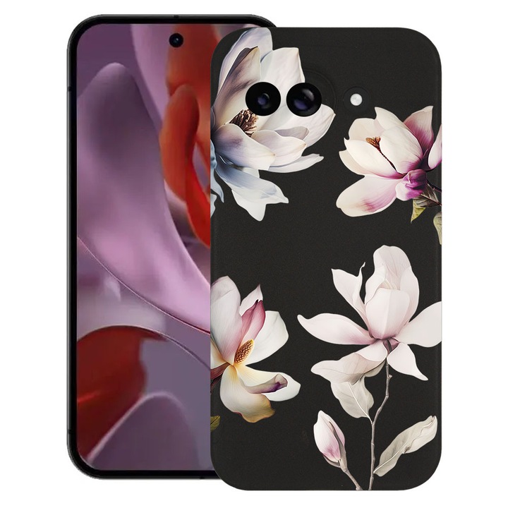 BestCase® Husa TPU Ultra Slim Compatibila cu Google Pixel 10a, Magnolia Floral Design, 3128367 B 2046