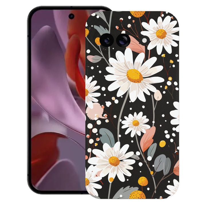 BestCase® Husa TPU Ultra Slim Compatibila cu Google Pixel 9a, Floral - Daisy, 1926335 B 2028