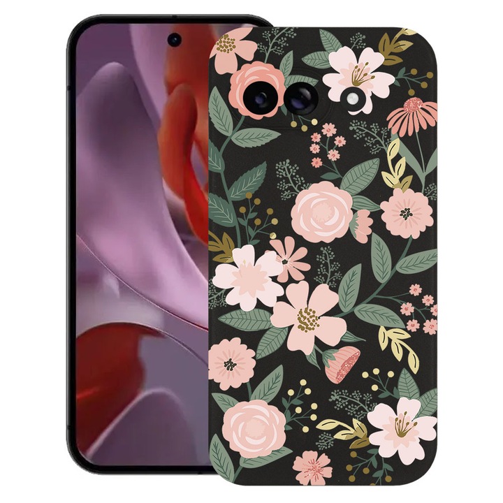 BestCase® Husa TPU Ultra Slim Compatibila cu Google Pixel 9a, Floral - Lotus Pattern, 1926335 B 2068