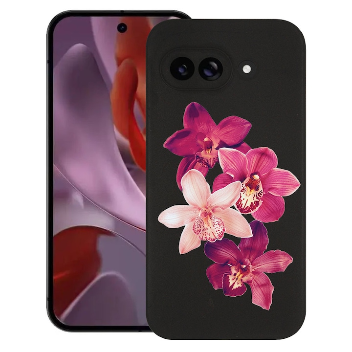BestCase® Husa TPU Ultra Slim Compatibila cu Google Pixel 9a, Floral - Red Orchid, 1926335 B 2067