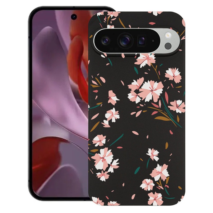 BestCase® Husa TPU Ultra Slim Compatibila cu Google Pixel 10 Pro XL, Floral - Pastel Rose, 2052000 B 2034