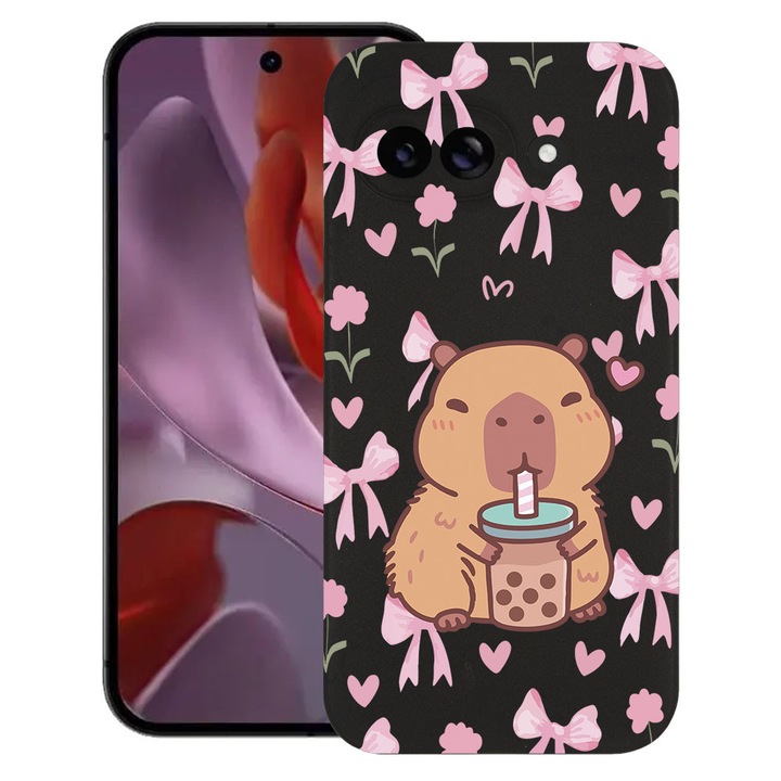 BestCase® Husa TPU Ultra Slim Compatibila cu Google Pixel 10a, Cute Capybara Cartoon, 3128367 B 2021