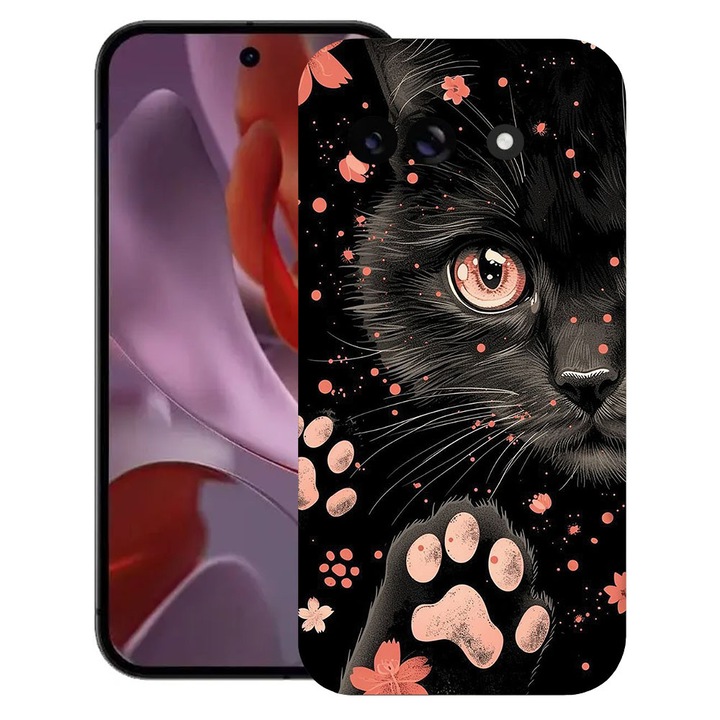 BestCase® Husa TPU Ultra Slim Compatibila cu Google Pixel 9a, Black Cat, 1926335 B 2014