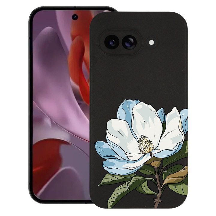 BestCase® Husa TPU Ultra Slim Compatibila cu Google Pixel 9a, Floral - Blue Magnolia, 1926335 B 2050