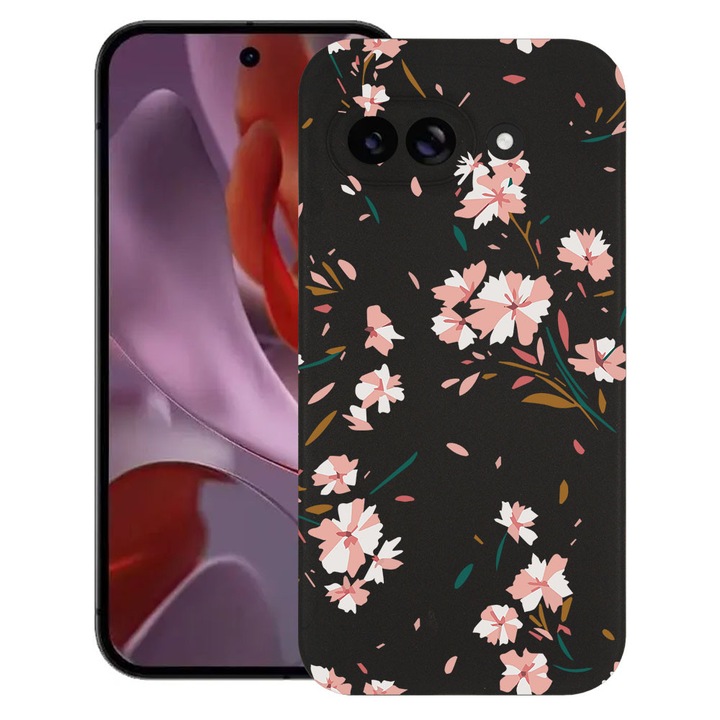 BestCase® Husa TPU Ultra Slim Compatibila cu Google Pixel 10a, Floral - Pastel Rose, 3128367 B 2034