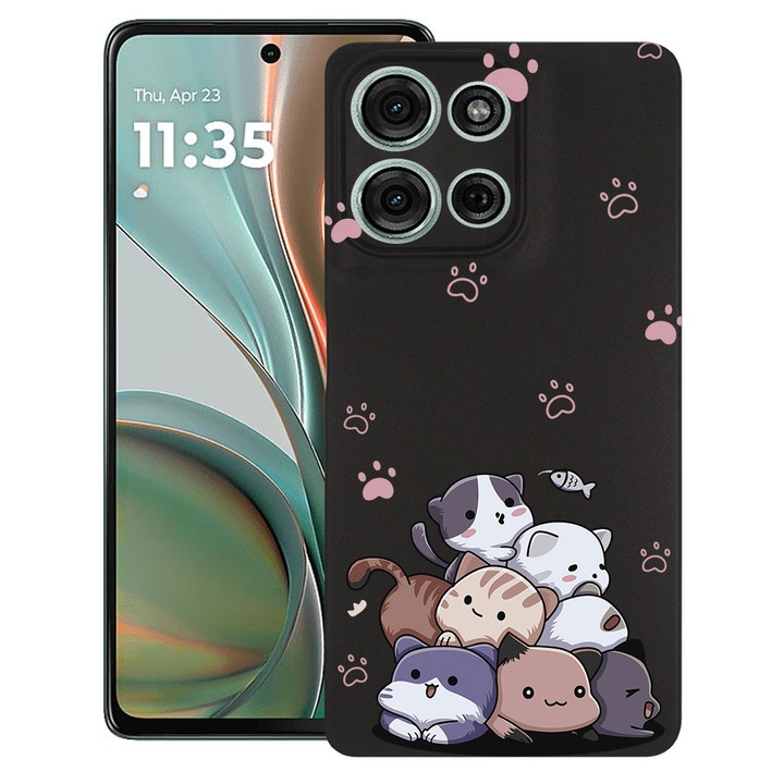 BestCase® Husa TPU Ultra Slim Compatibila cu Motorola Edge 50 Pro, Baby Cats, 1803093 B 2018