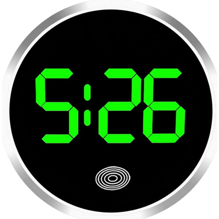 Ceas digital de bord auto, iluminare cu touch, design elegant, set multifunctional