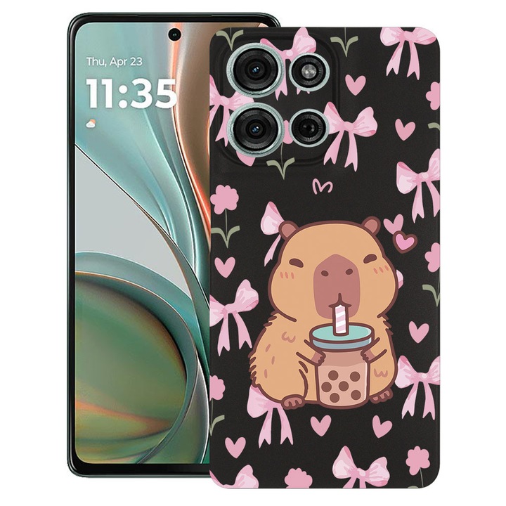 BestCase® Husa TPU Ultra Slim Compatibila cu Motorola Edge 50 Pro, Cute Capybara Cartoon, 1803093 B 2021