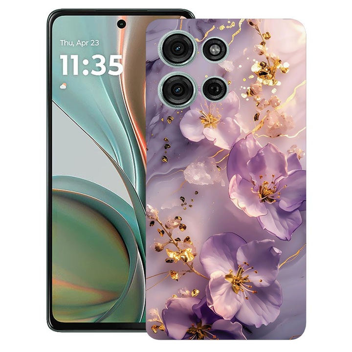 BestCase® Husa TPU Ultra Slim Compatibila cu Motorola Edge 50 Pro, Floral - Aesthetic Orchid, 1803093 B 2059