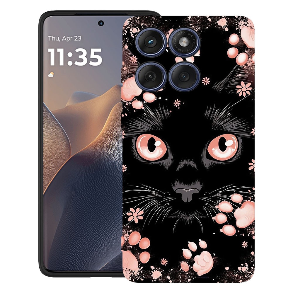 BestCase® Husa TPU Ultra Slim Compatibila cu Motorola Edge 60 Fusion / Edge 60, Black Cat, 2026265 B 2015
